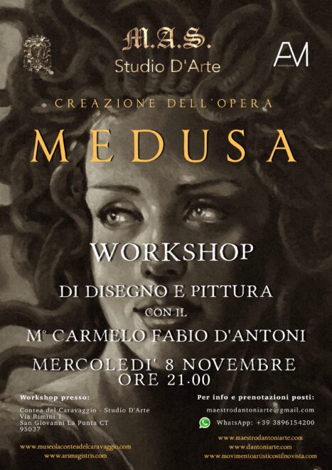 CREAZIONE DELL’ OPERA MEDUSA – WORKSHOP DI DISEGNO E PITTURA